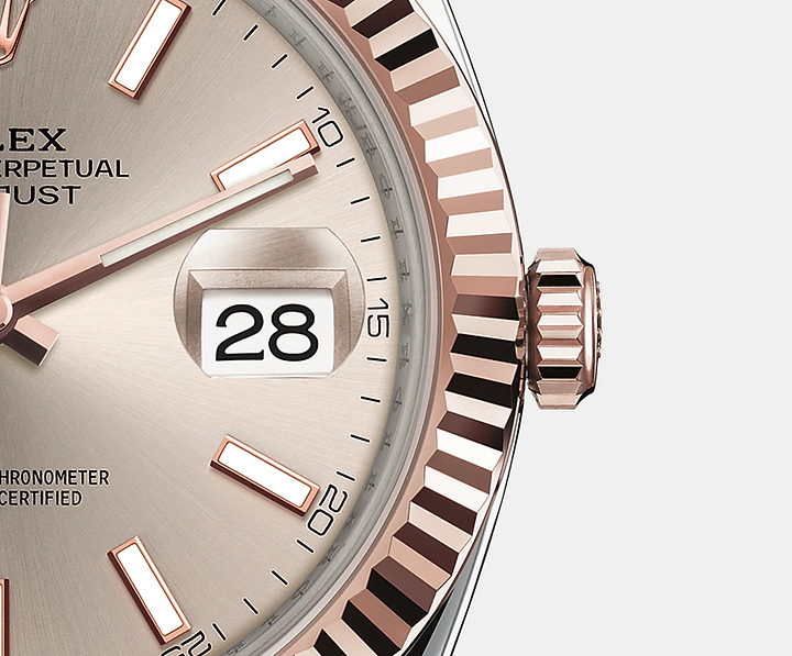 デイトジャスト 41 オイスター 41 mm オイスタースチール＆エバーローズゴールド-BRAND OFF