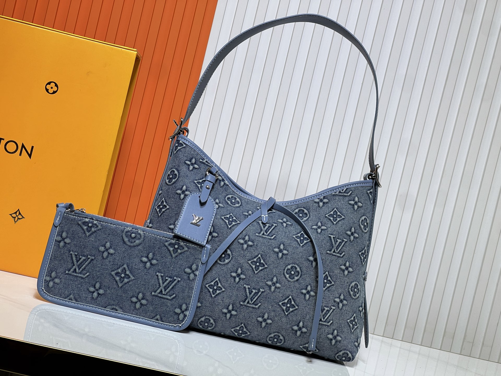 LOUIS VUITTON ルイヴィトン CarryAll デニムバッグ-BRAND OFF