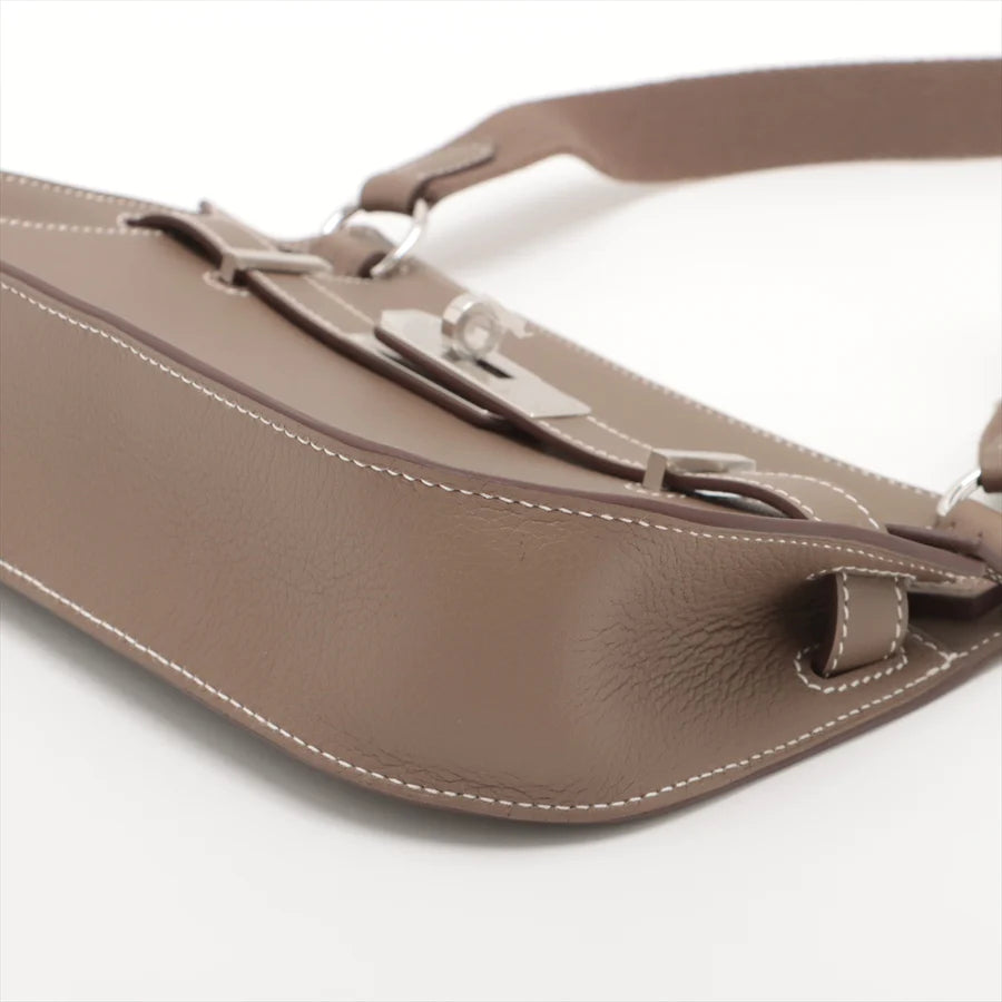 HERMES エルメス ジプシエールミニ エバーカラー エトゥープ シルバー金具-BRAND OFF