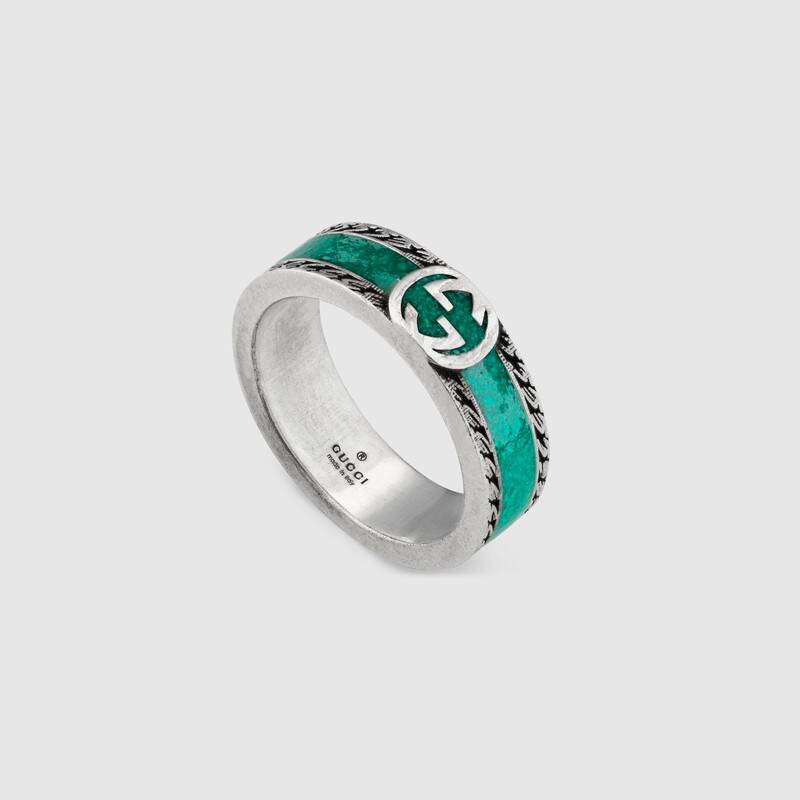 GUCCI エナメル インターロッキングG ブレスレット