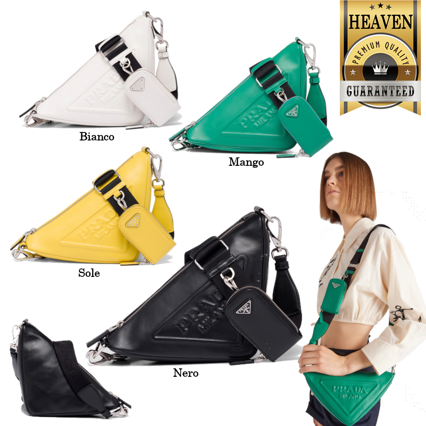 累積売上第１位☆新作☆ プラダ PRADA トライアングル レザーショルダーバッグ-BRAND OFF