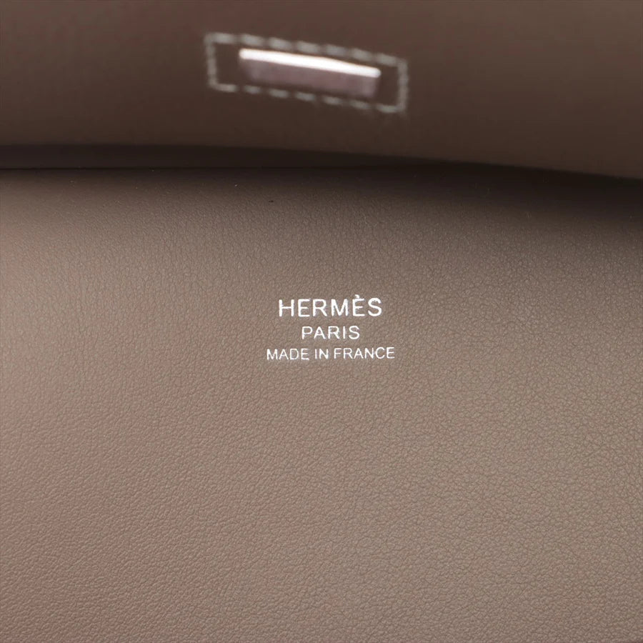 HERMES エルメス ジプシエールミニ エバーカラー エトゥープ シルバー金具-BRAND OFF