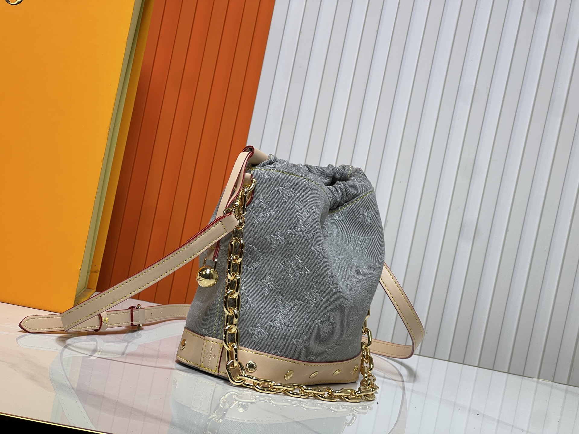 LOUIS VUITTON ルイヴィトン M83043 デニムのバケツバッグ-BRAND OFF