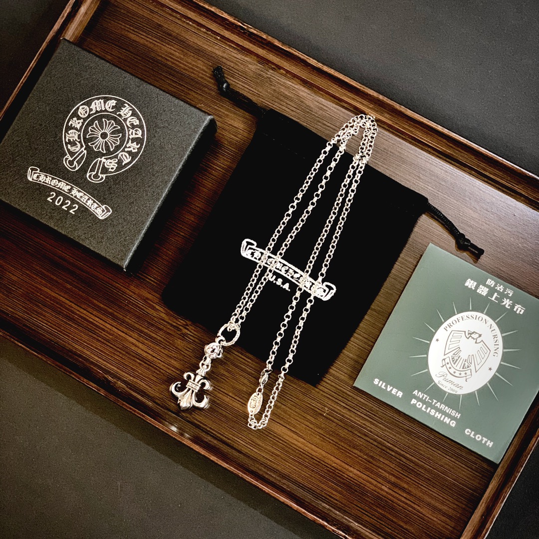 【クロムハーツ　ネックレス　ペンダント】CHROME HEARTS　1ボールBSフレアチャーム ペンダント【チェーン付】　ネックレス-BRAND OFF