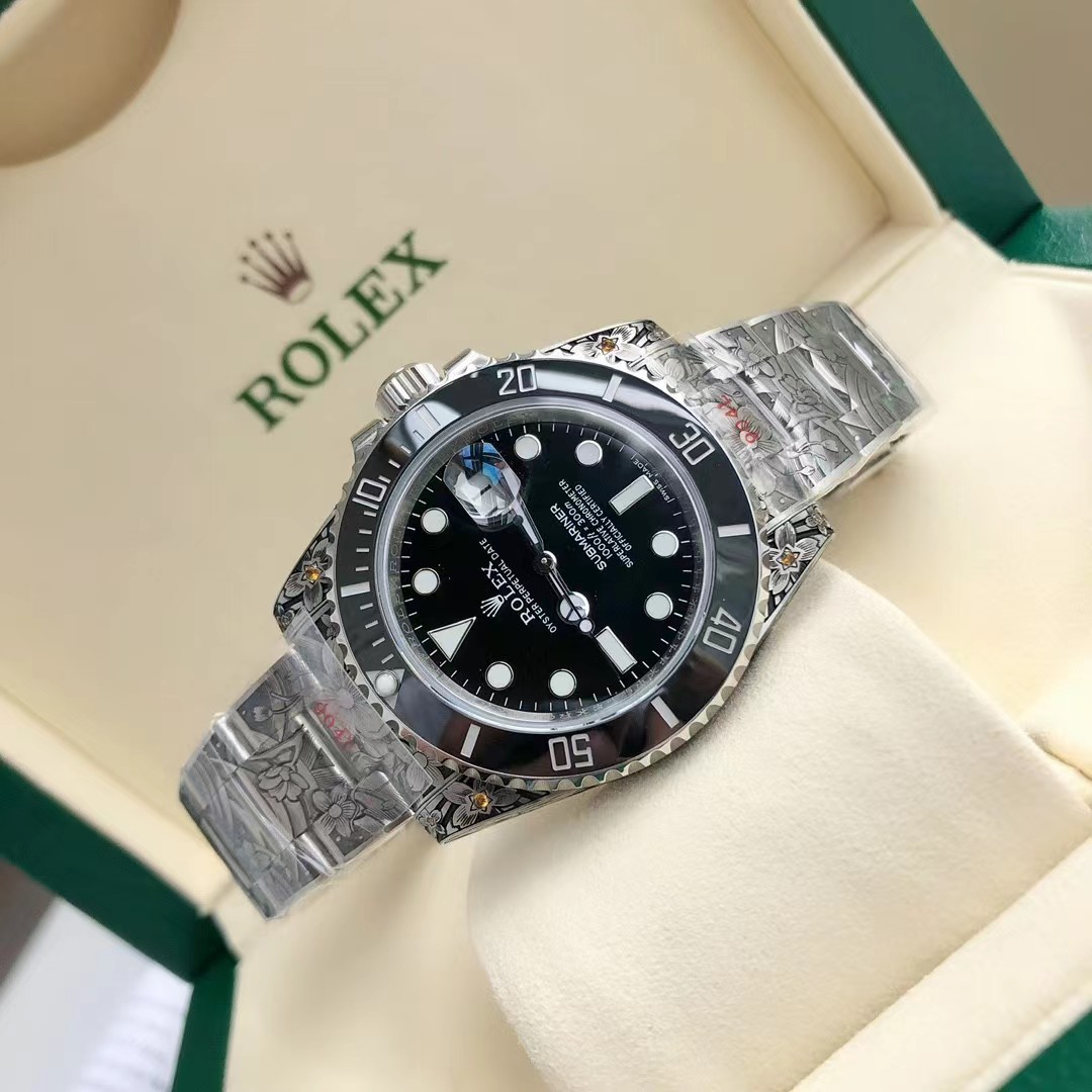 ロレックス サブマリーナーデイト 彫金 116610LV/116610LN-BRAND OFF