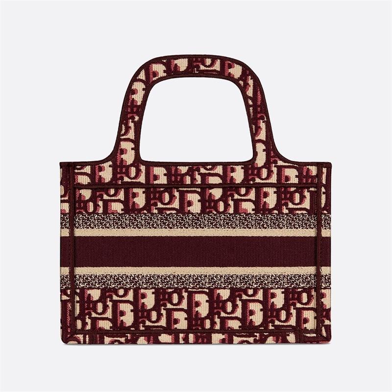 【DIOR】 ディオール オブリーク 刺繍 ブックトートミニバッグ-BRAND OFF