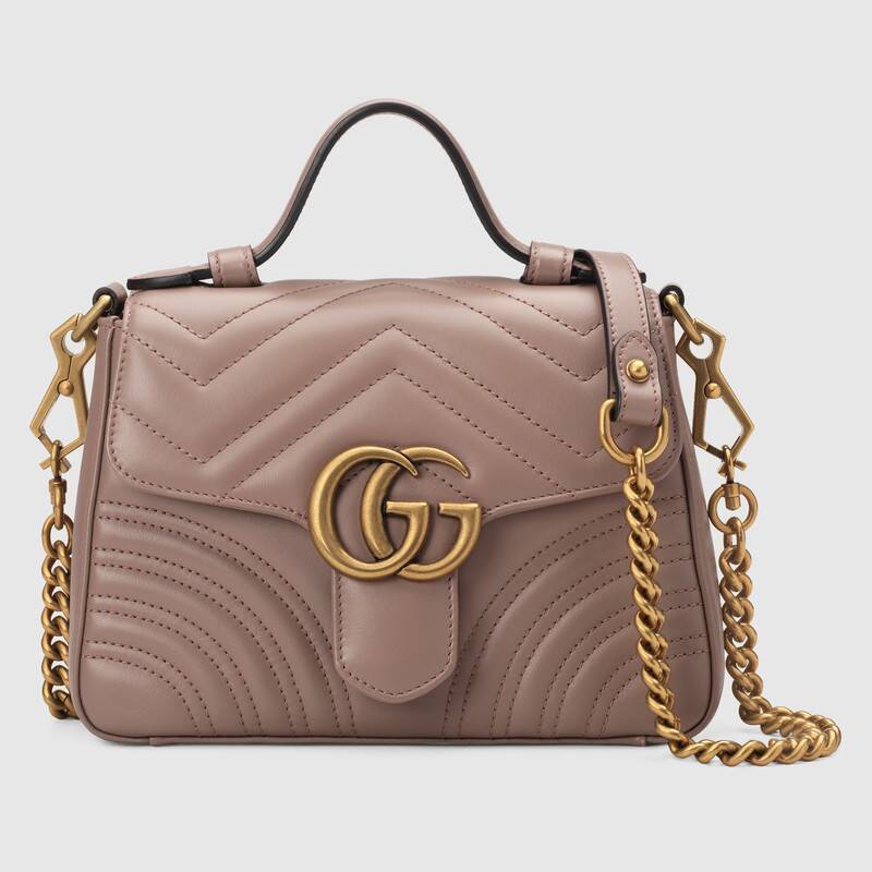 GUCCI GGマーモント ミニ トップハンドルバッグ-BRAND OFF
