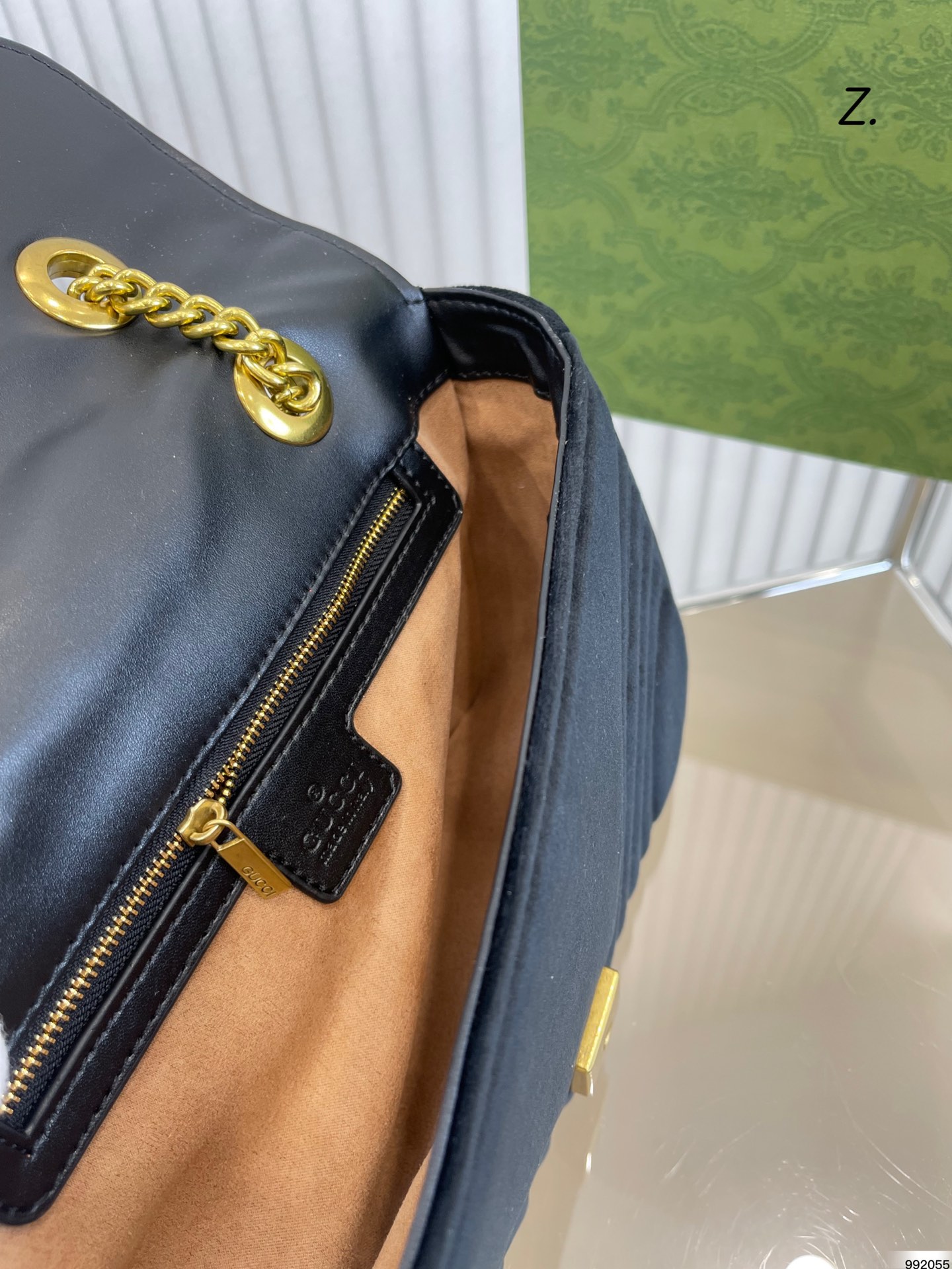 Gucciベルベットバッグ GG Marmontクラシックハンドバッグ-BRAND OFF