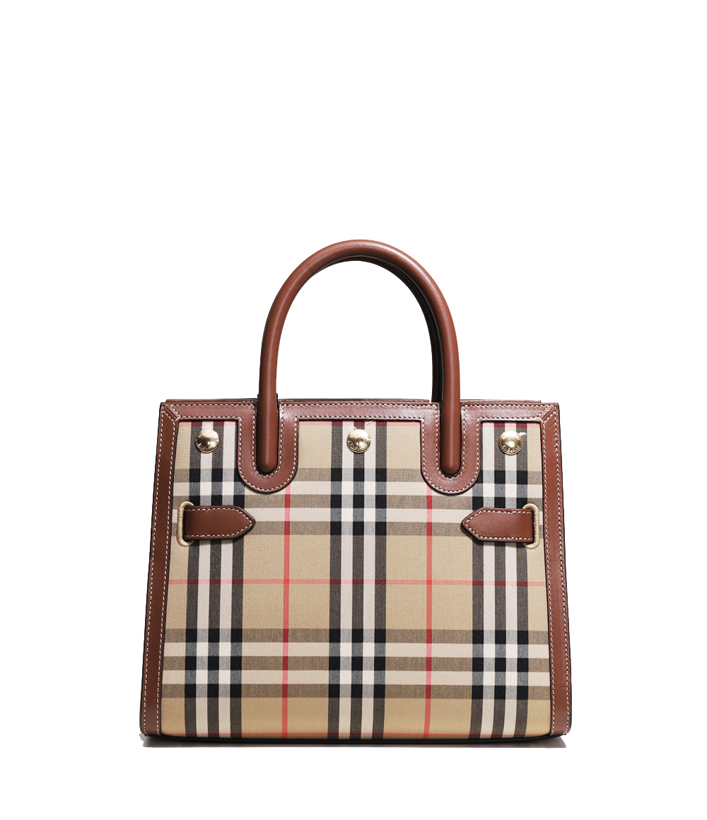 ☆Burberry ミニ ツーハンドル タイトルバッグ-BRAND OFF