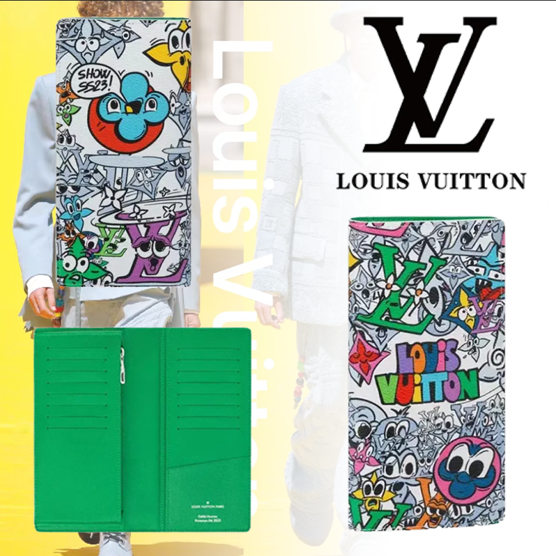 【LOUIS VUITTON】漫画の落書きプリントの財布【財布】【2023新品凳布】19*10*2cm-BRAND OFF