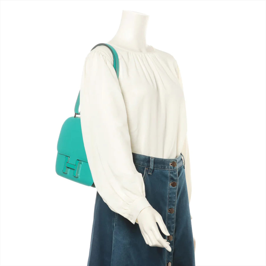 HERMES エルメス コンスタンス3 24 ヴェルソ ヴォーエプソン ミント シルバー金具-BRAND OFF
