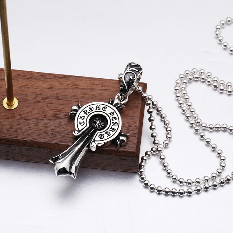 Chrome Hearts クロムハーツ バッジクロスネックレス 65cm-BRAND OFF