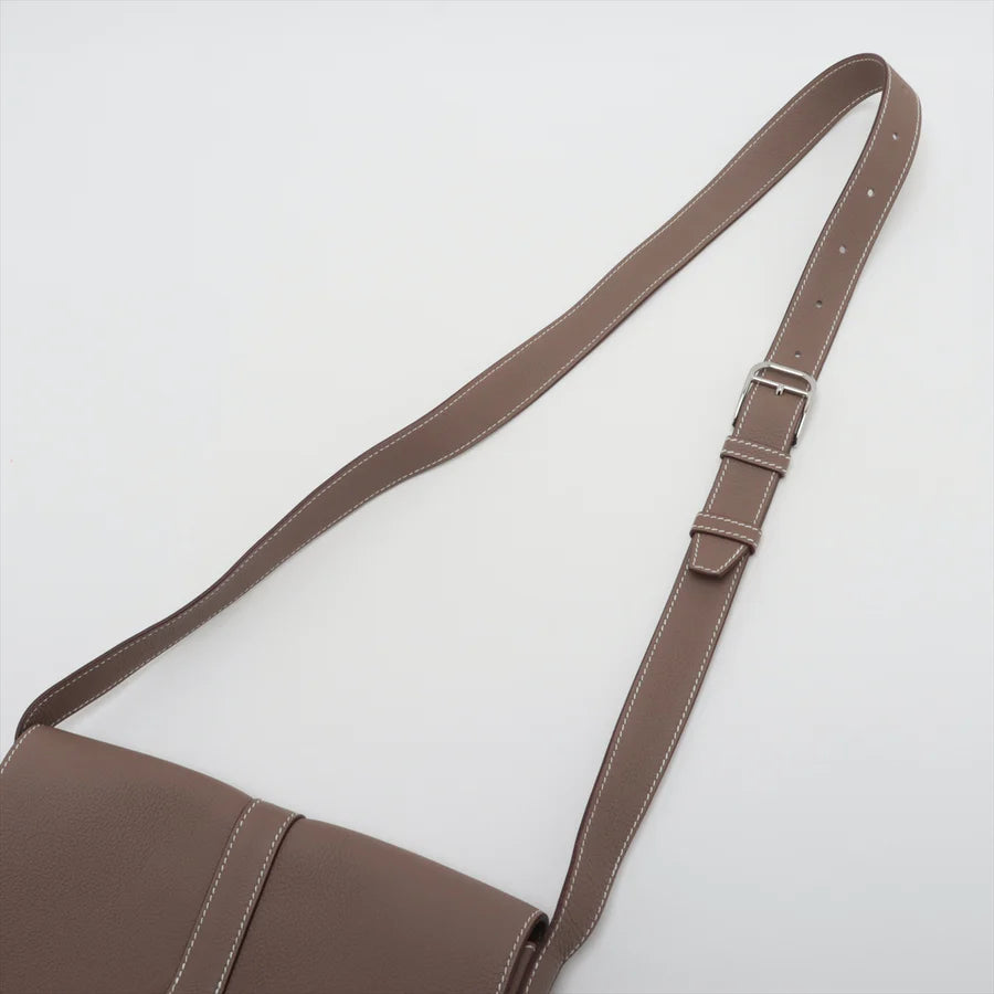 エルメス スティーブ ライト ジュニア トゴ エトゥープ シルバー金具-BRAND OFF