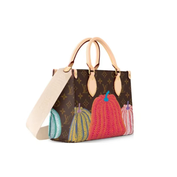 【LOUIS VUITTON】新品凳布 ! Louis Vuitton x Yayoi Kusama 草間彌生 連名 Onthego-BRAND OFF