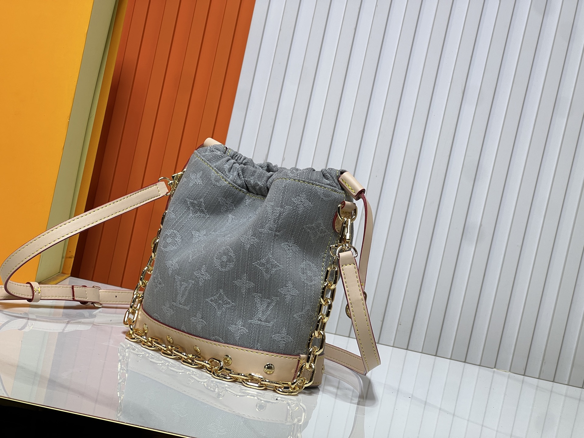 LOUIS VUITTON ルイヴィトン M83043 デニムのバケツバッグ-BRAND OFF