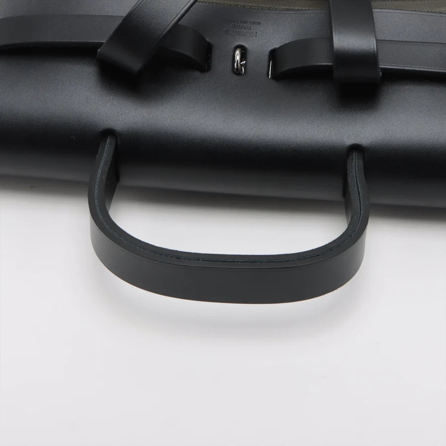 HERMES エルメス エールバッグジップPM トワルミリタリー カーキ シルバー金具-BRAND OFF