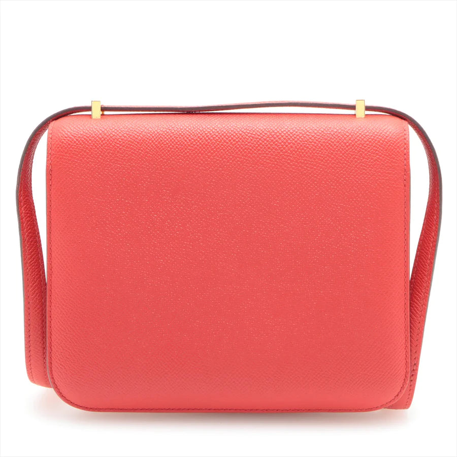 HERMES エルメス コンスタンス3 ミニ18 ヴォーエプソン ルージュクー ゴールド金具-BRAND OFF