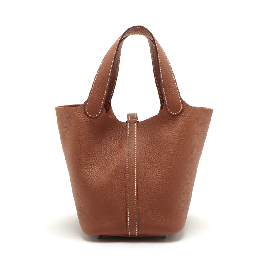 HERMES エルメス ピコタンロックPM トリヨンクレマンス ゴールド シルバー金具-BRAND OFF