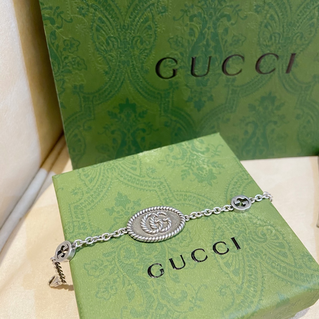 GUCCI インターロッキングG ブレスレット-BRAND OFF