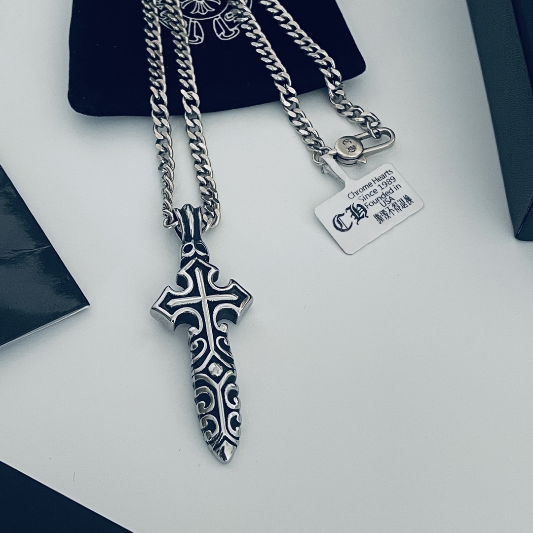 【CHROME HEARTS】クロムハーツ、新しいネックレス万能シンプルファッションオーナメント-BRAND OFF