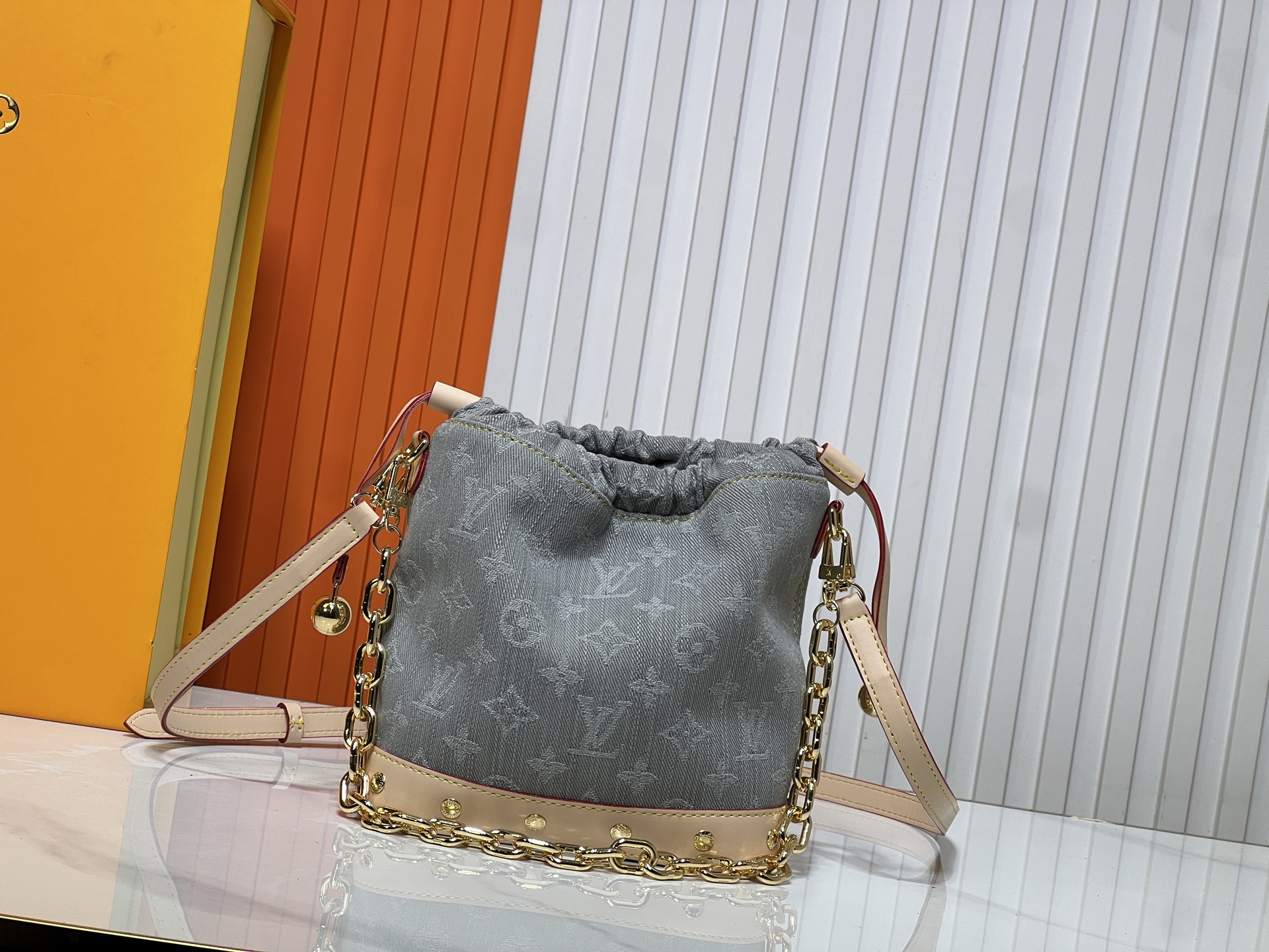 LOUIS VUITTON ルイヴィトン M83043 デニムのバケツバッグ-BRAND OFF
