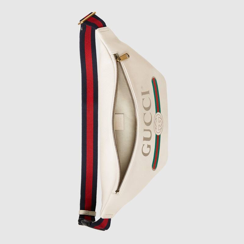 GUCCI(グッチ) 〔グッチ プリント〕レザー ベルトバッグ ‎ホワイト-BRAND OFF