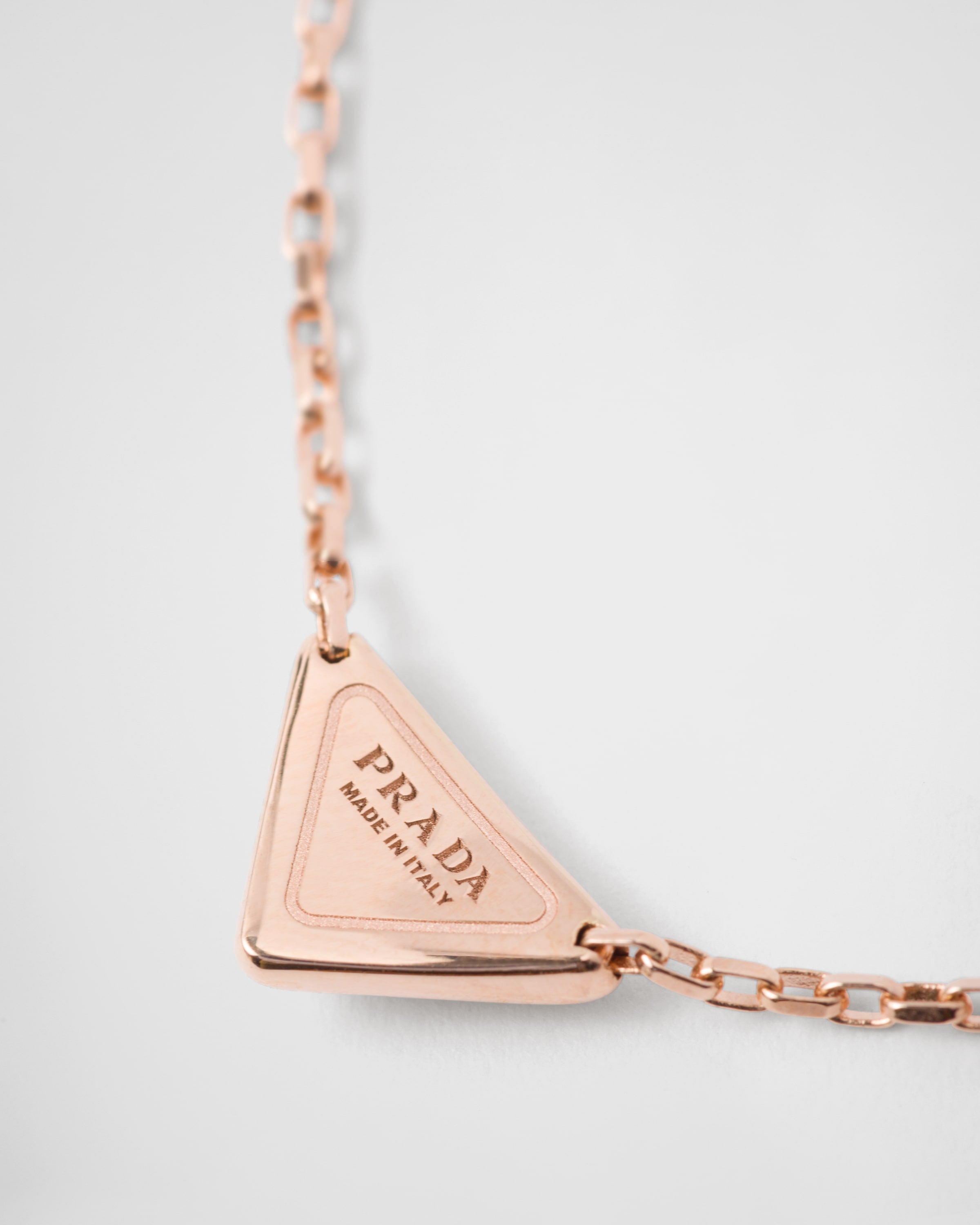 ミニトライアングルペンダント付 Eternal Gold ピンクゴールド ネックレス-BRAND OFF