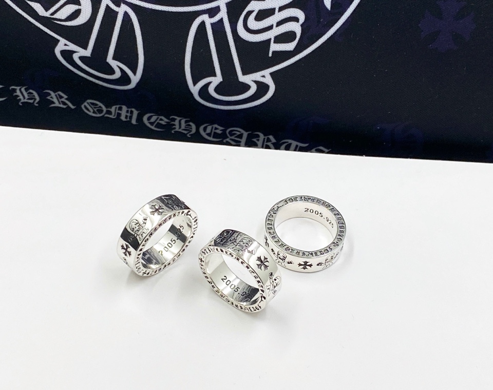 【2026】【Chrome Hearts】  男性と女性のためのクロエハートファッションパーソナリティリング-BRAND OFF