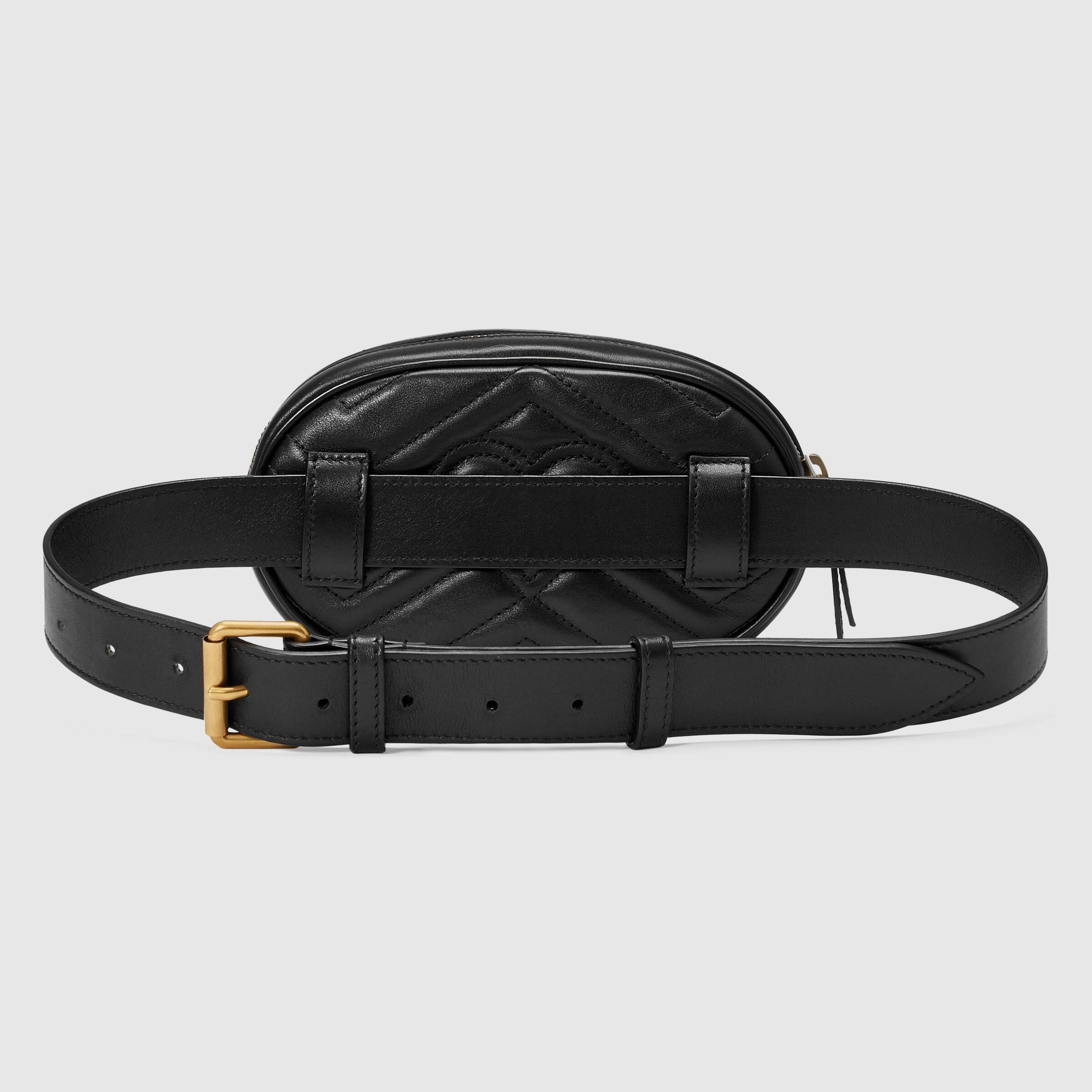 GUCCI〔GGマーモント〕キルティングレザー ベルトバッグ-BRAND OFF