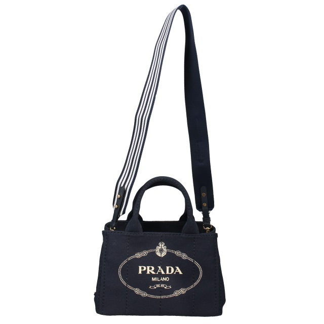PRADA コットンキャンバス 2WAYトートバッグ-BRAND OFF