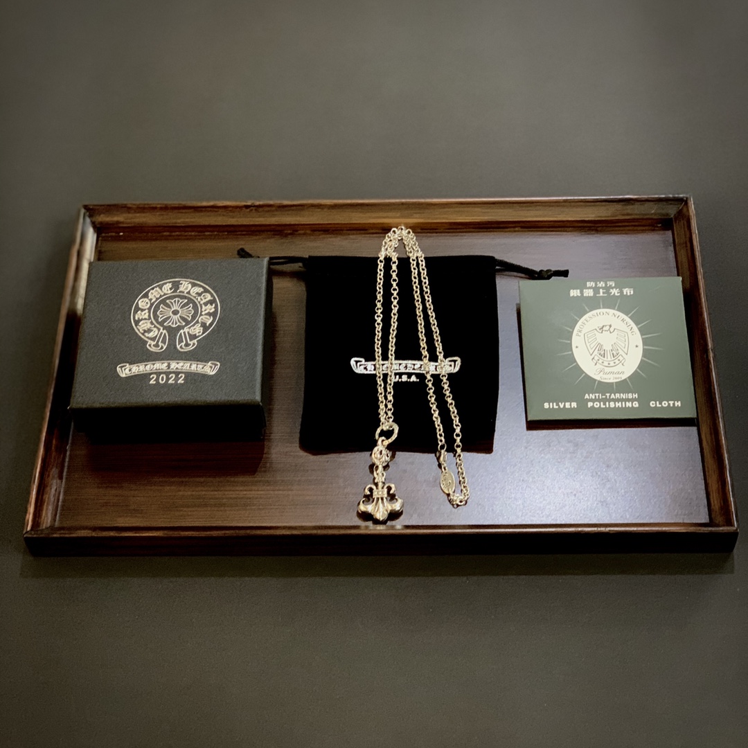 【クロムハーツ　ネックレス　ペンダント】CHROME HEARTS　1ボールBSフレアチャーム ペンダント【チェーン付】　ネックレス-BRAND OFF