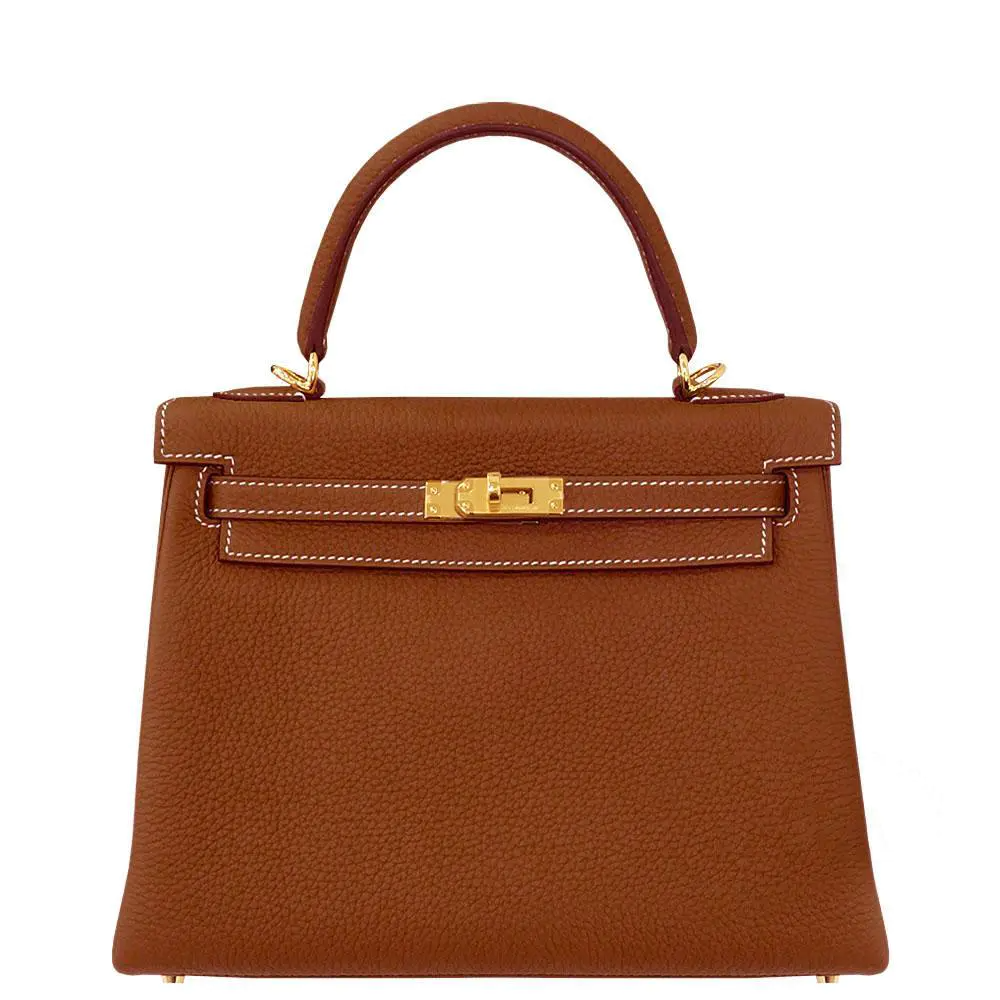 【HERMES】エルメス ケリー 25cm トゴ ゴールド金具-BRAND OFF