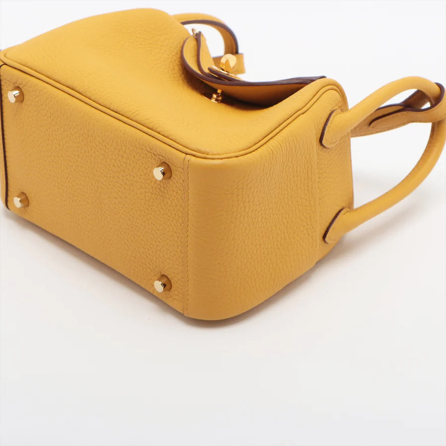 エルメス ミニリンディ トリヨンクレマンス ジョーヌアンブル ゴールド金具-BRAND OFF