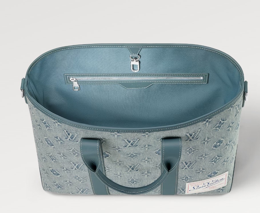 Louis Vuitton バッグ《Weekend》ブルー レザー ロゴ 直営店 M22537-BRAND OFF