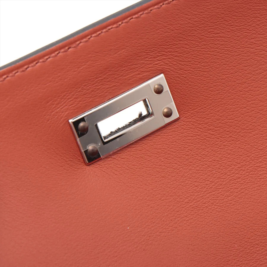 HERMES エルメス ケリーヴェルソ25 トワルアッシュ×ヴォースイフト キュイーブル-BRAND OFF