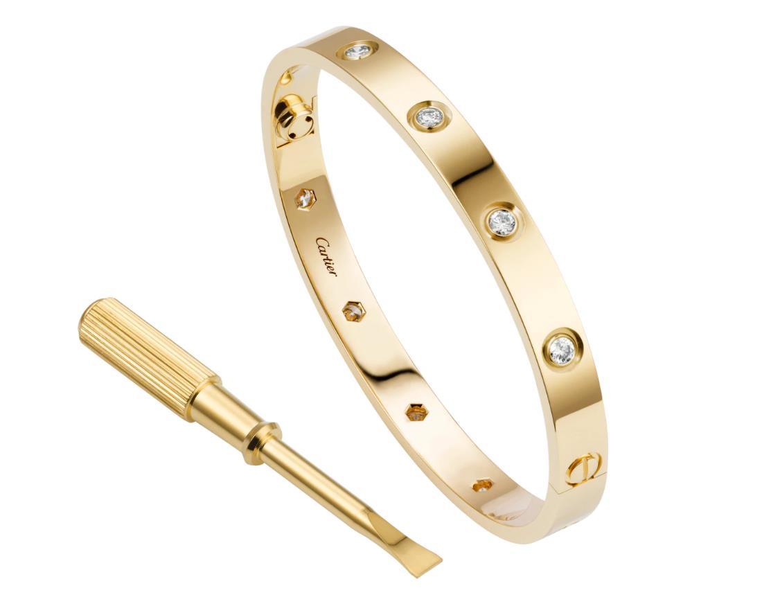 【Cartier】カルティエ LOVE BRACELET, 10 DIAMONDS ブレスレット、ダイヤモンド10個-BRAND OFF