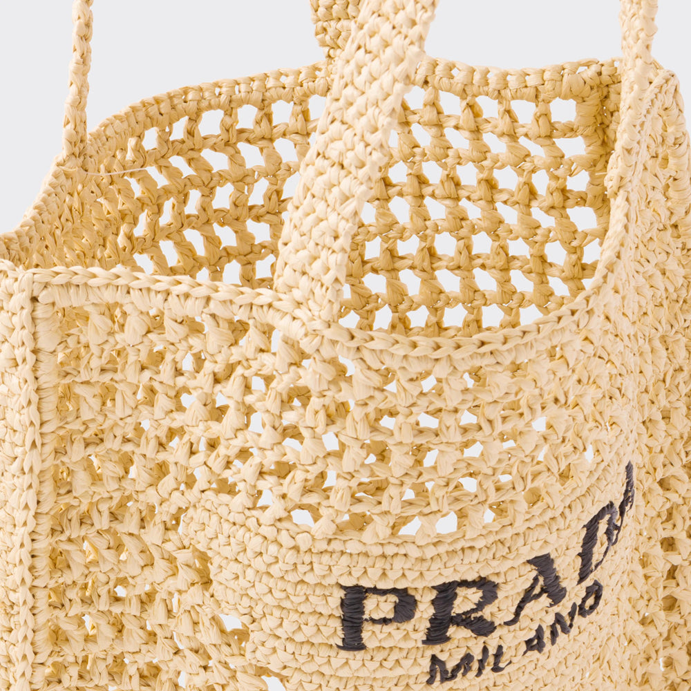 【PRADA】Raffia tote bag ロゴ ラフィア トートバッグ 2022SS新作-BRAND OFF