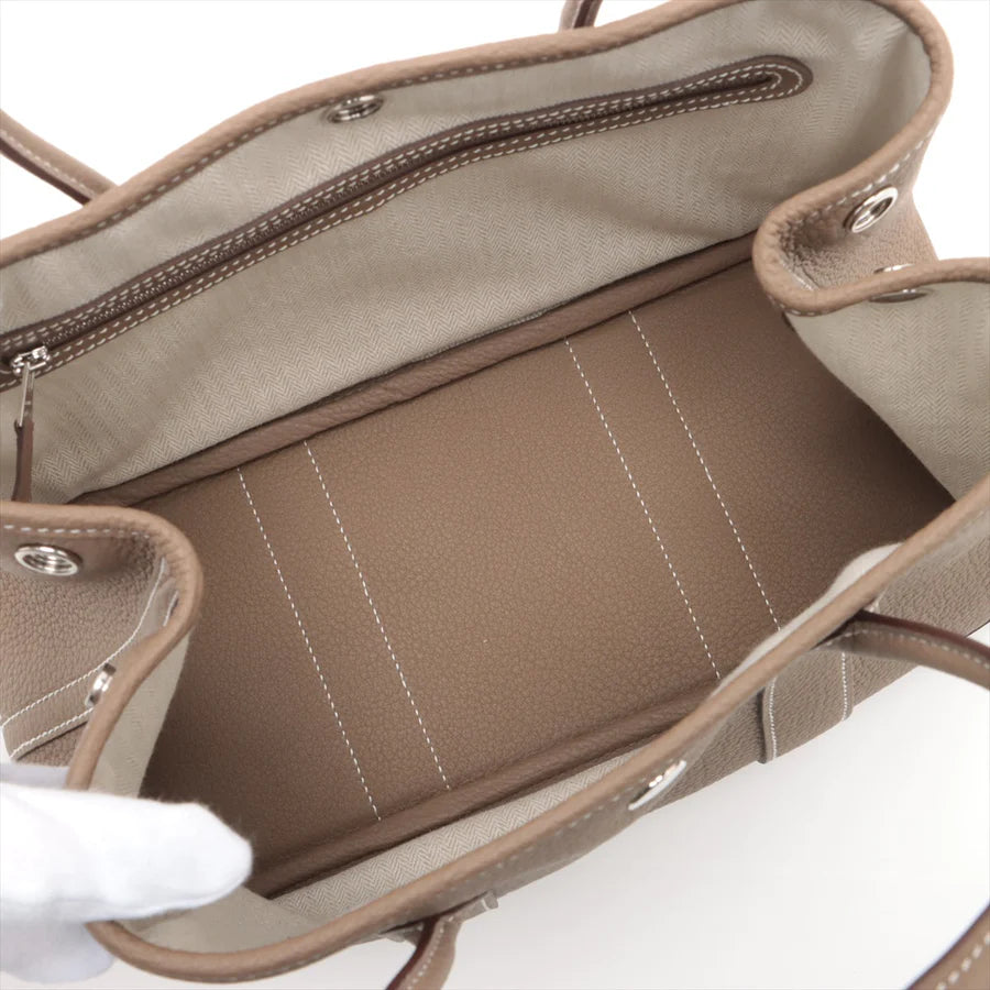 HERMES エルメス ガーデンパーティTPM カントリー エトゥープ シルバー金具-BRAND OFF