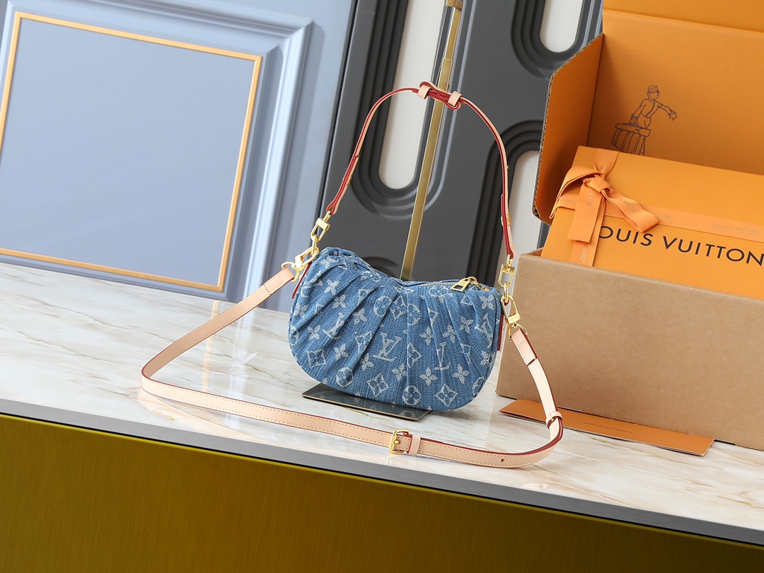 LOUIS VUITTON ルイヴィトン M13571 Pochette Valley デニムバッグ-BRAND OFF