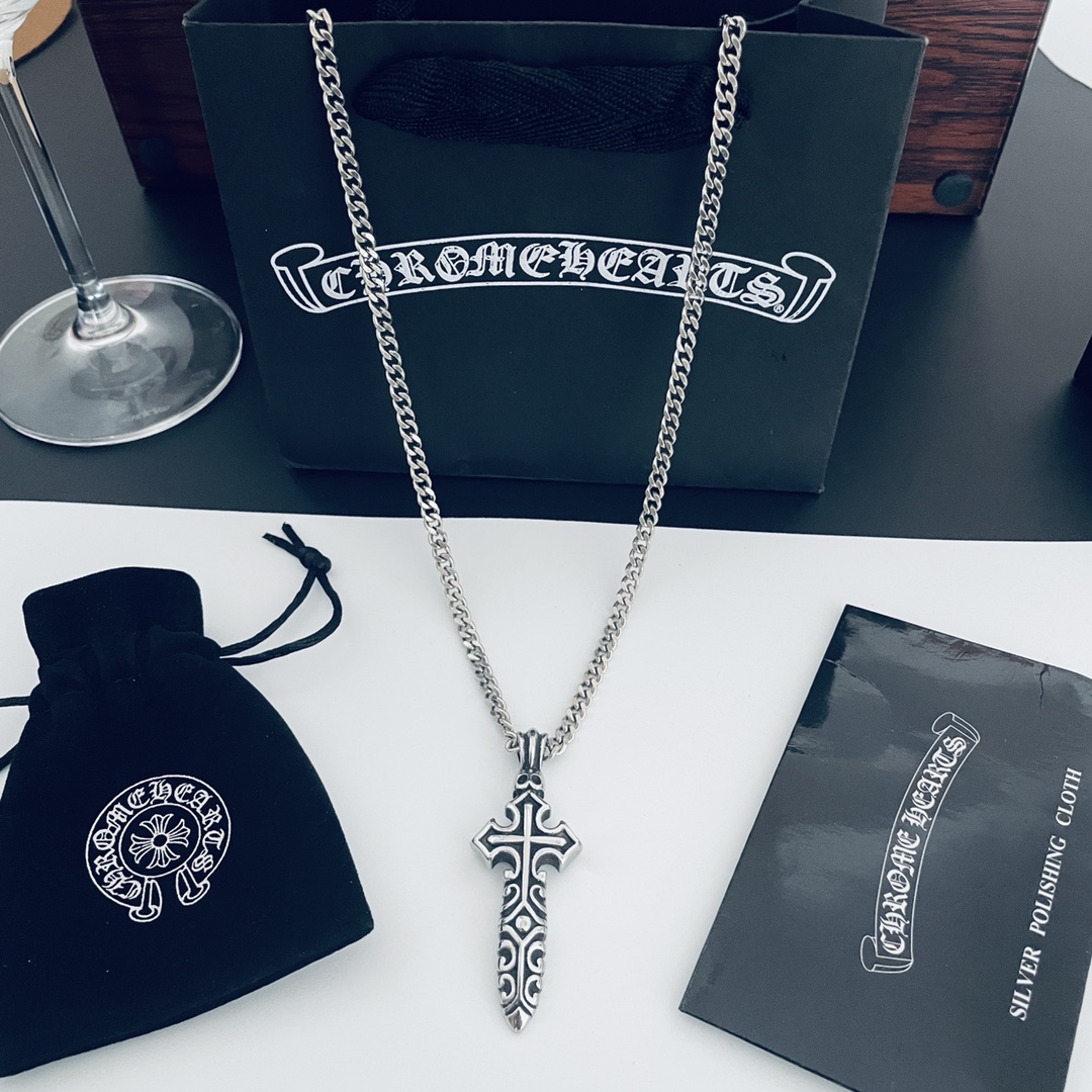 【CHROME HEARTS】クロムハーツ、新しいネックレス万能シンプルファッションオーナメント-BRAND OFF