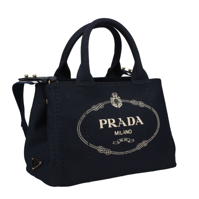 PRADA コットンキャンバス 2WAYトートバッグ-BRAND OFF