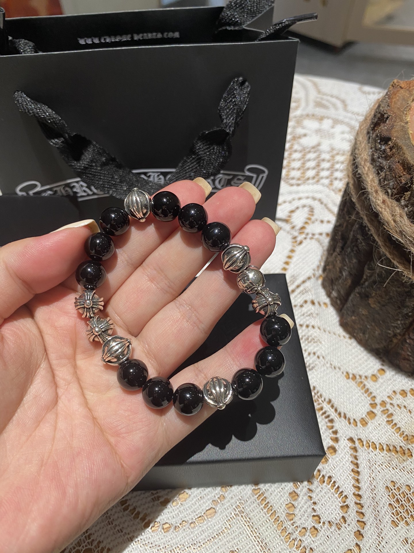 Chrome Hearts （クロムハーツ）Black Onyx ブレスレット-BRAND OFF