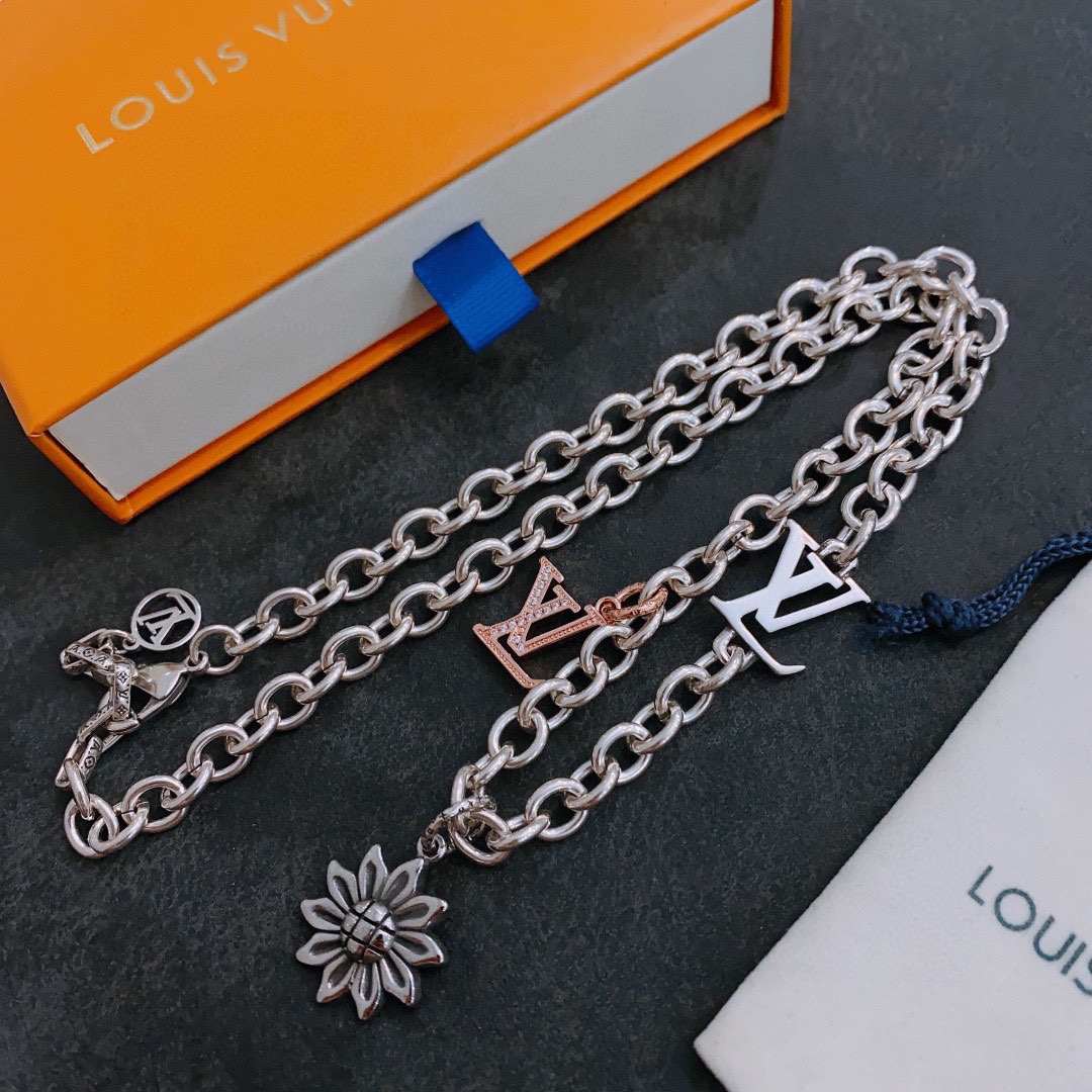 【LOUIS VUITTON 】ネックレス、新しいネックレス万能シンプルファッションオーナメント-BRAND OFF