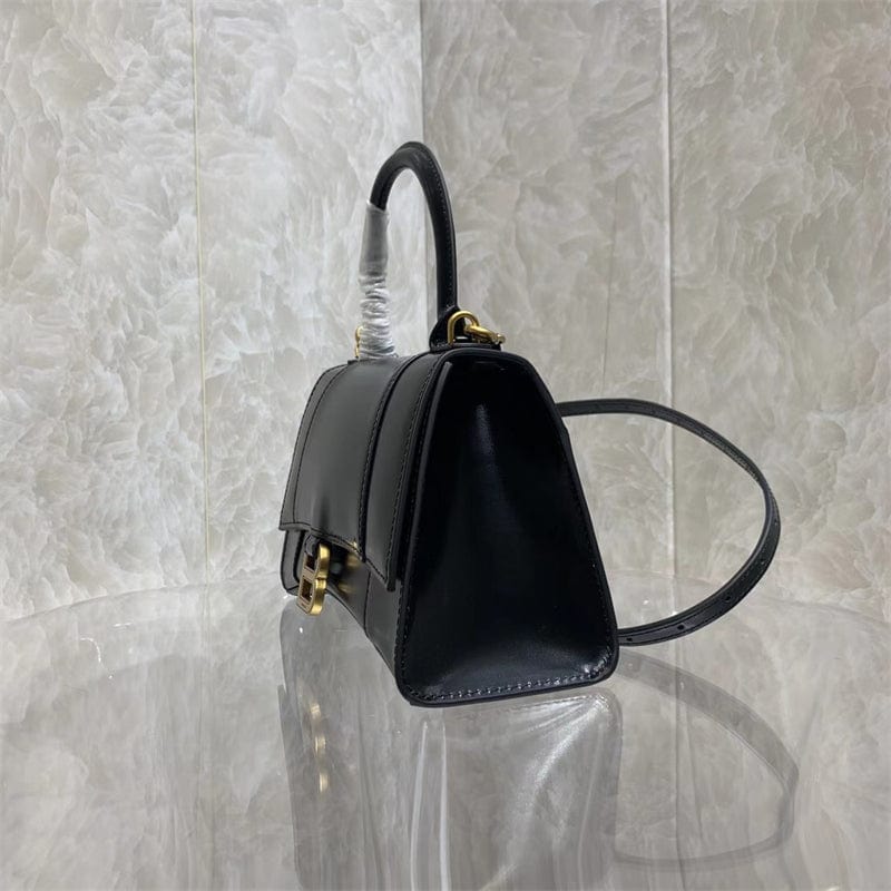 BALENCIAGA ブラック アワーグラス ハンドバッグ-BRAND OFF