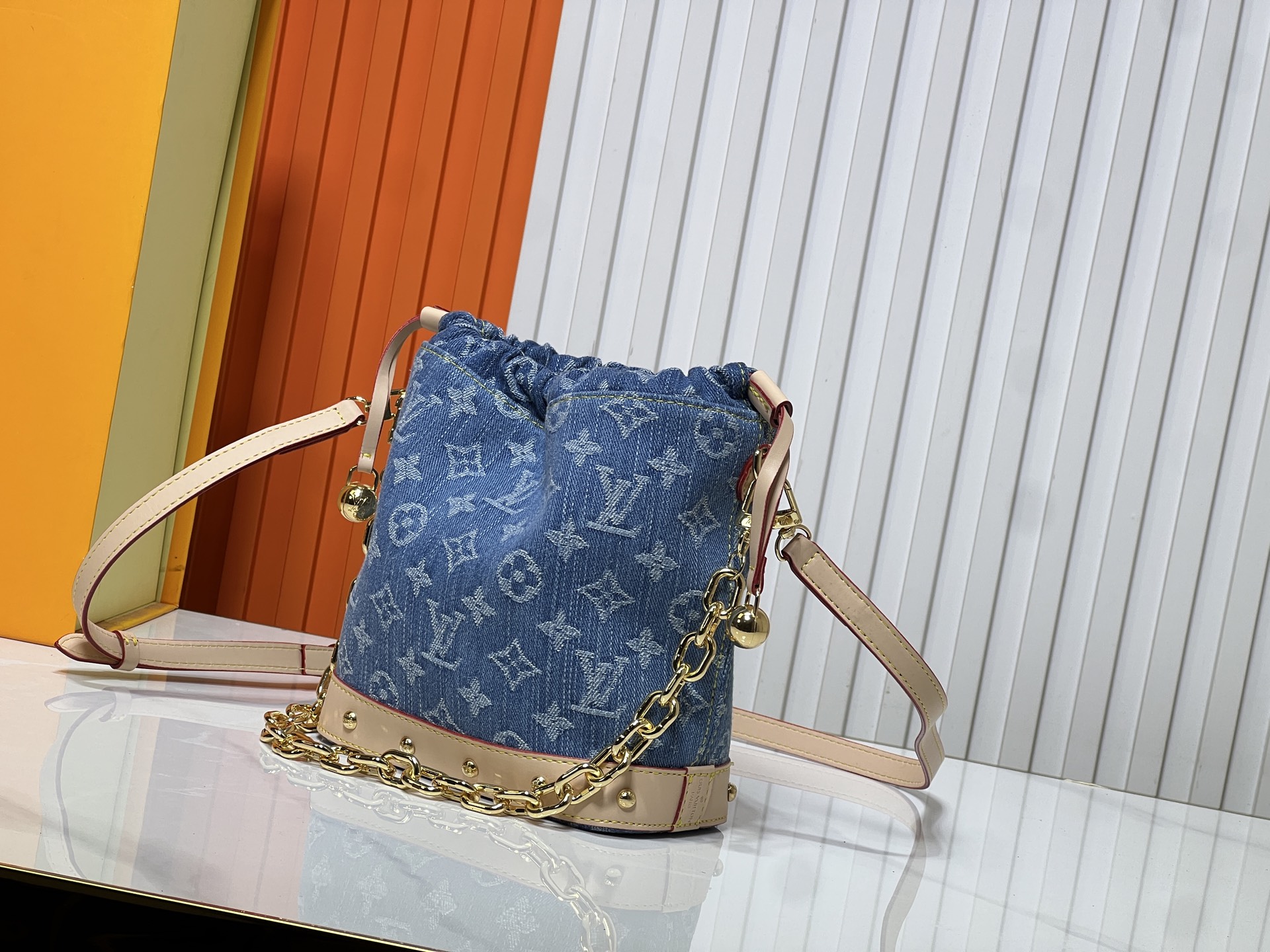 LOUIS VUITTON ルイヴィトン M83043 デニムのバケツバッグ-BRAND OFF