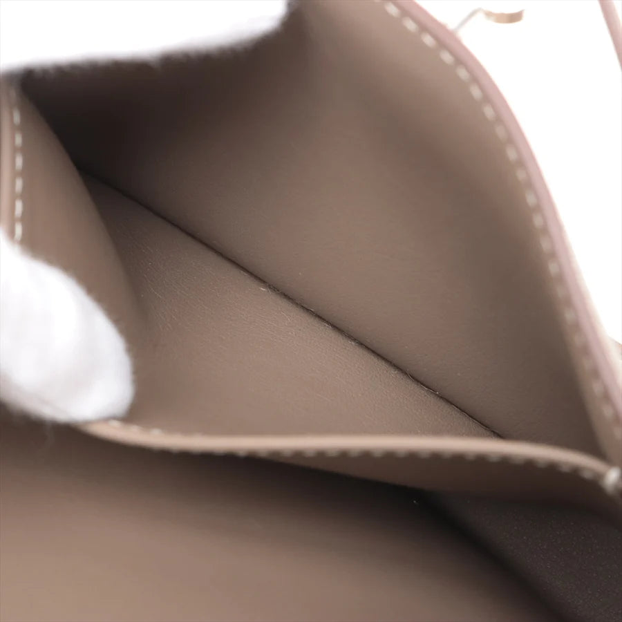 HERMES エルメス ジプシエールミニ エバーカラー エトゥープ シルバー金具-BRAND OFF