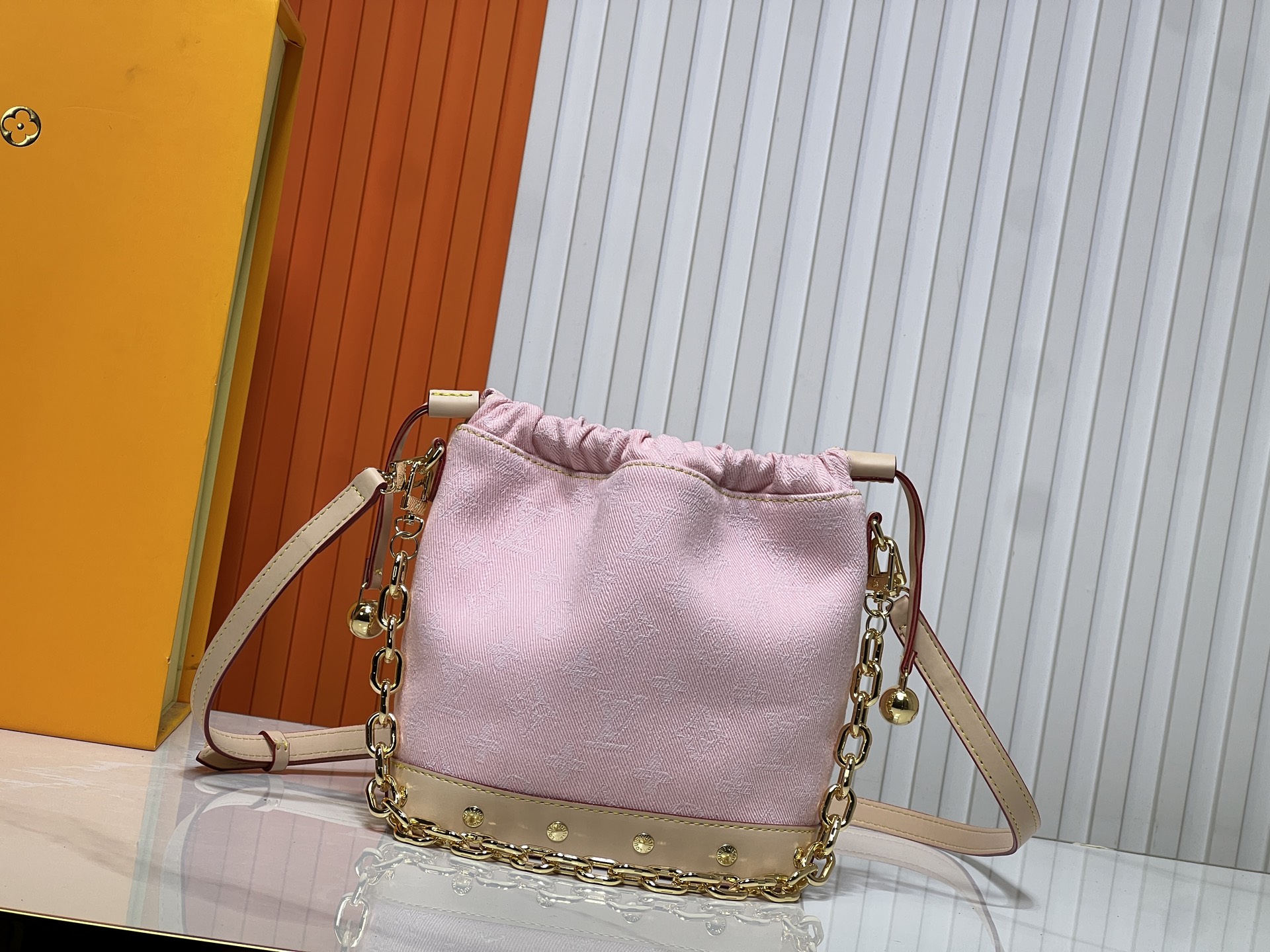 LOUIS VUITTON ルイヴィトン M83043 デニムのバケツバッグ-BRAND OFF