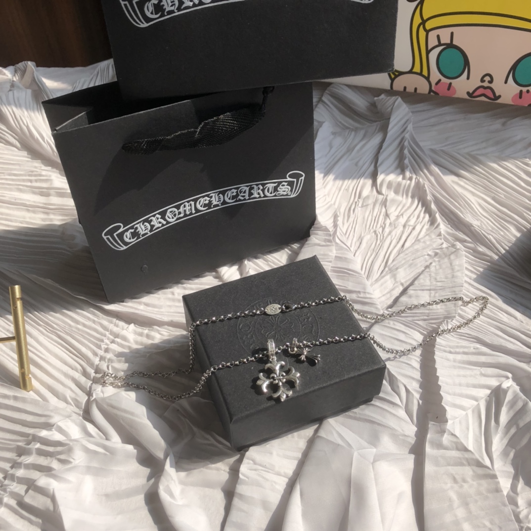 Chrome Hearts クロムハーツ クロスネックレス 55cm-BRAND OFF