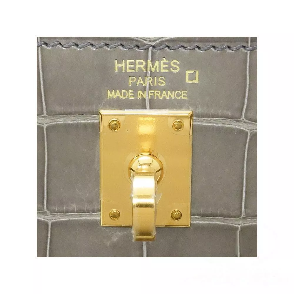 【HERMES】エルメス ケリー 25cm クロコダイル ゴールド金具-BRAND OFF