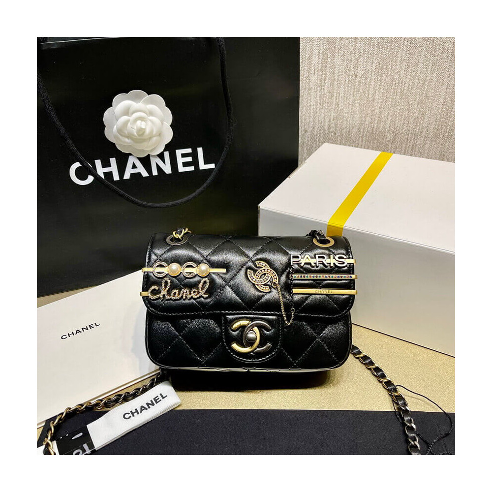 【入手困難】25ans雑誌掲載！中条あやみ愛用Chanel Pearls Charms Mini Flap Bag AS2978-BRAND OFF
